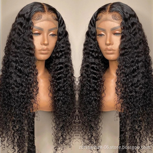 Raw Indian hair lace wigs 100% virgin human hair hd lace closure wig water wave glueless full hd lace human hair wigs